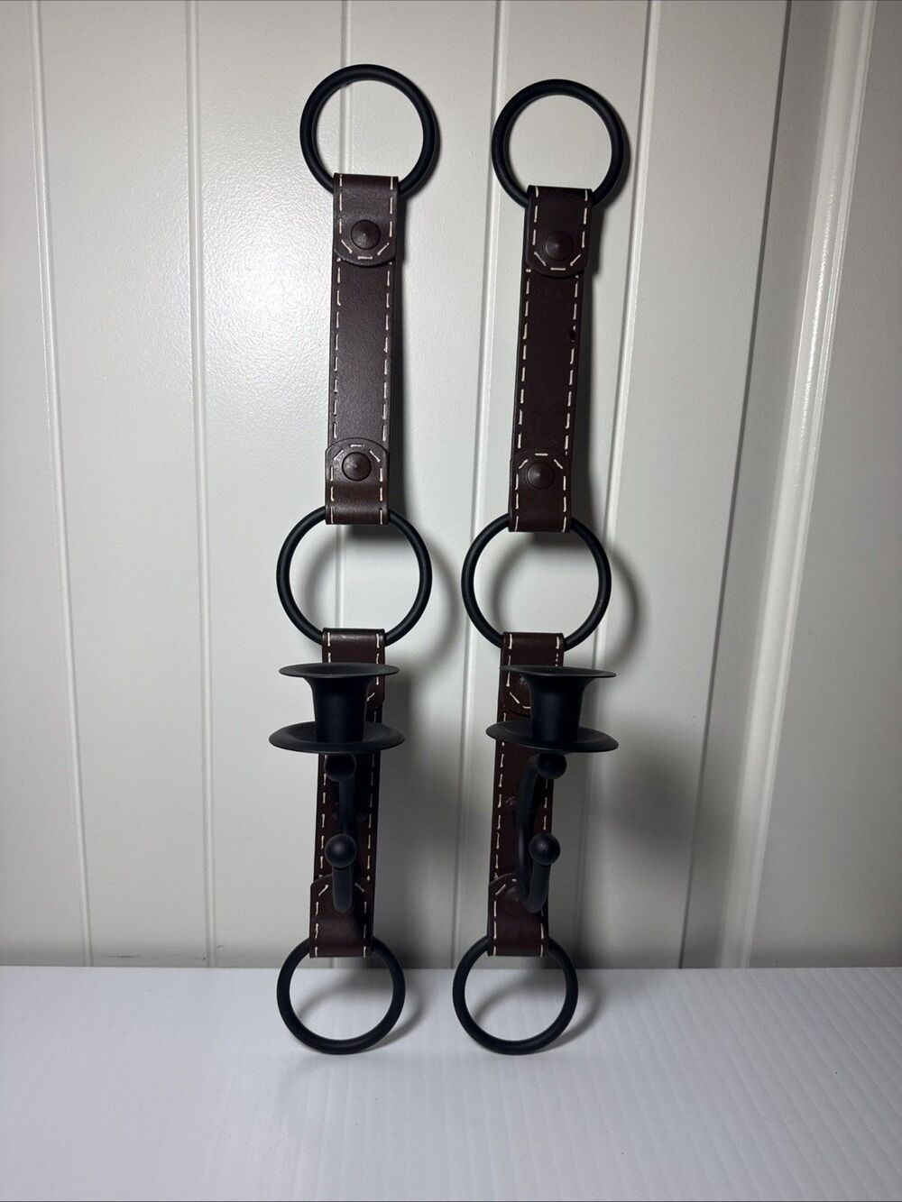 2 Piece Wall Metal Tapper Candle Holder Set